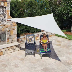 11 Ft. 10 In Pebble High Density Polyethylene Ready To Hang Shade Sail Canopy