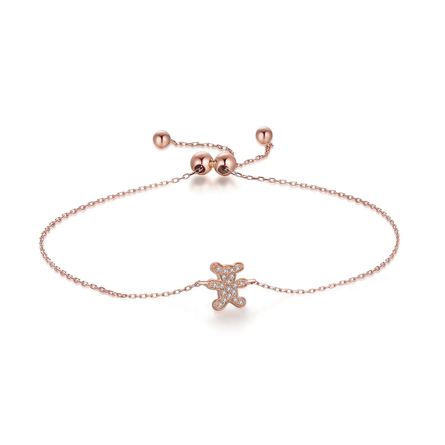 14K Solid Gold Bracelet Exclusively Handcrafted 0.047 Carat Natural Diamond (H-F Color, VS1-VS2 Clarity)