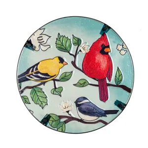 14" Glass and Metal Plant Stand, Cardinal,84g4890