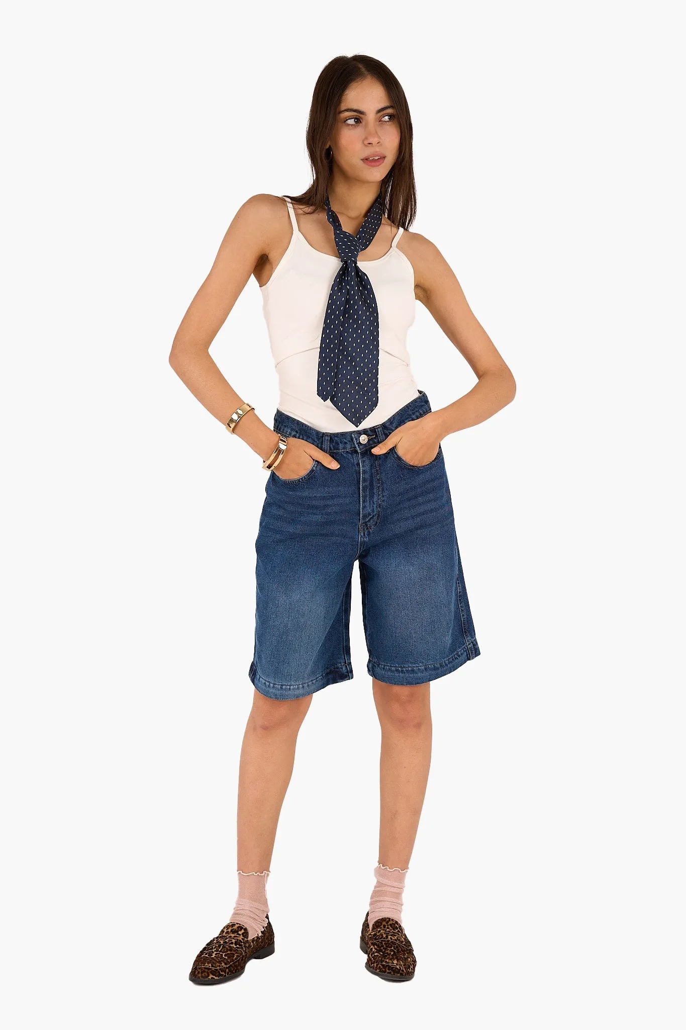 2 in 1 Convertible Denim Pants