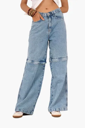 2 in 1 Convertible Denim Pants