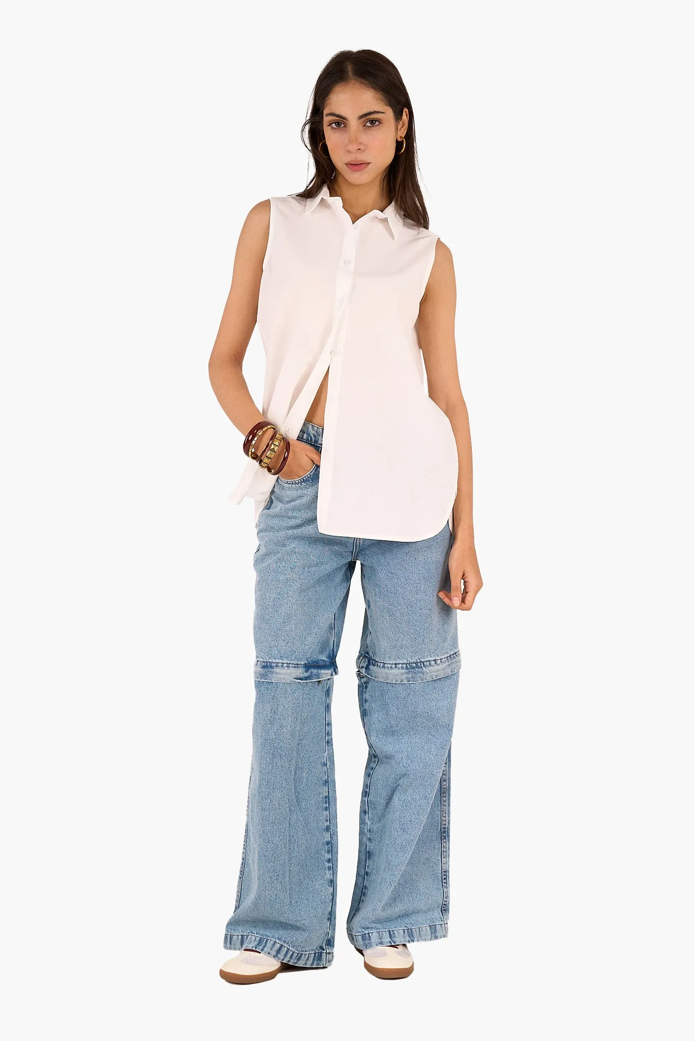 2in1 Convertible Denim Pants