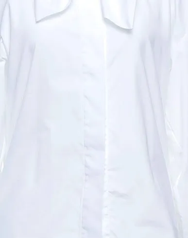 $495 ELEVENTY - White BOW NECK Button Down Dress Shirt Cotton - 0 / 38