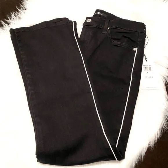 7 For All Man Kind Black Denim Jeans NWT