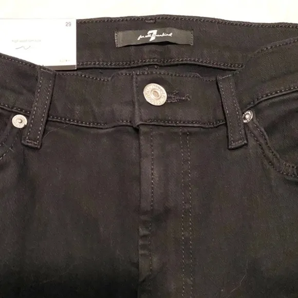 7 For All Man Kind Black Denim Jeans NWT