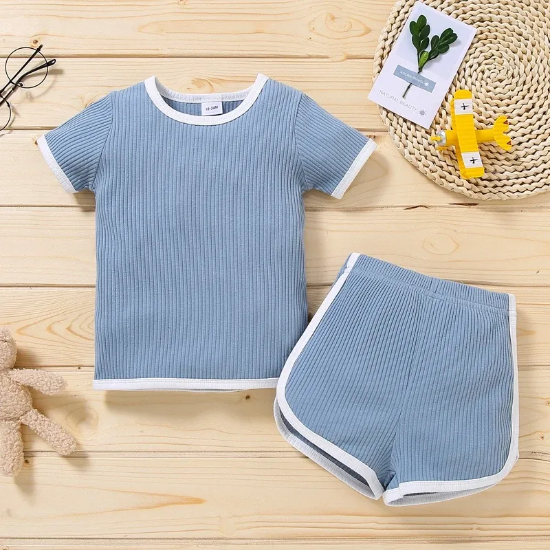 A Day Outside Ribbed 2 Piece Short Set
