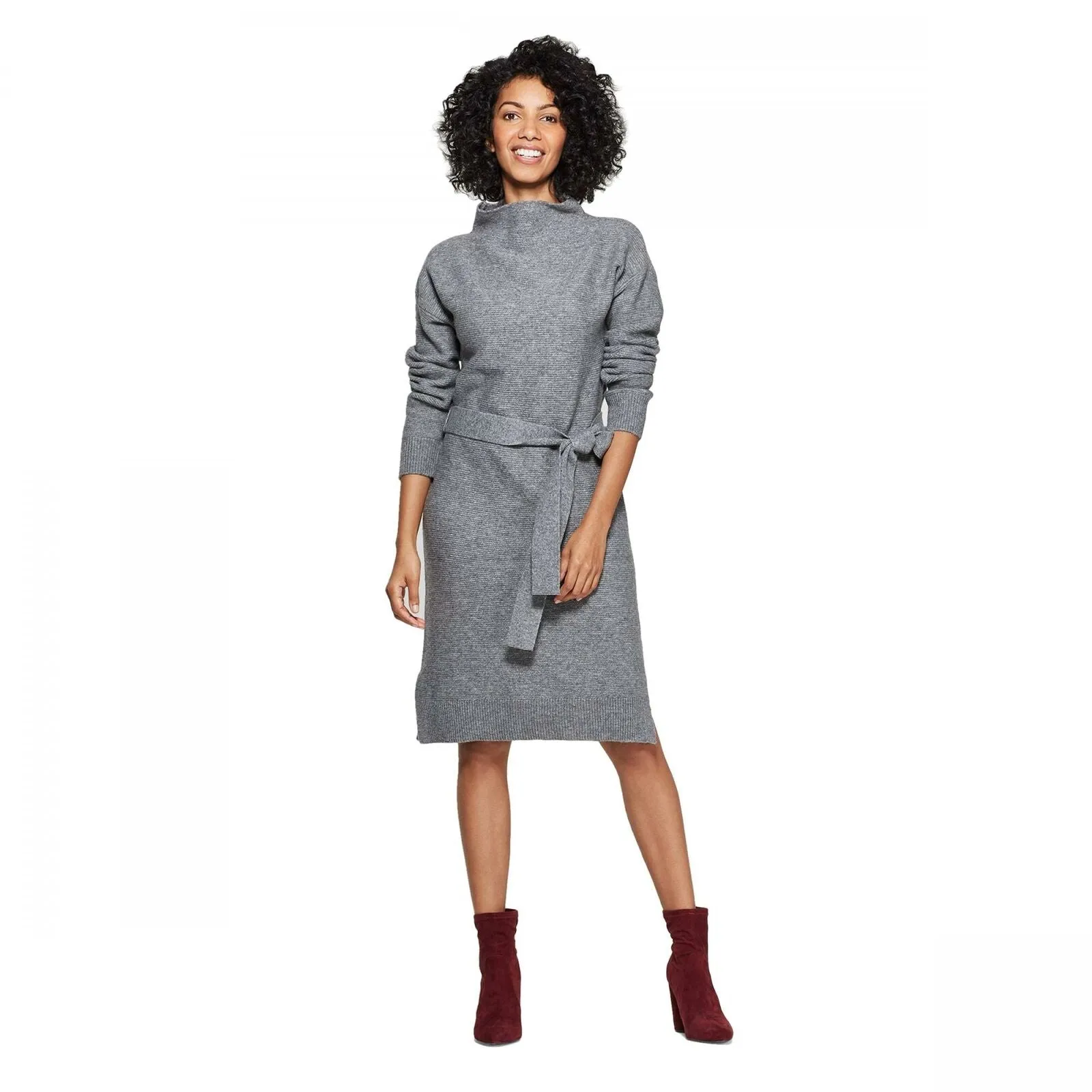 A New Day Women's Long Sleeve Mock Turtleneck Sweater Dress