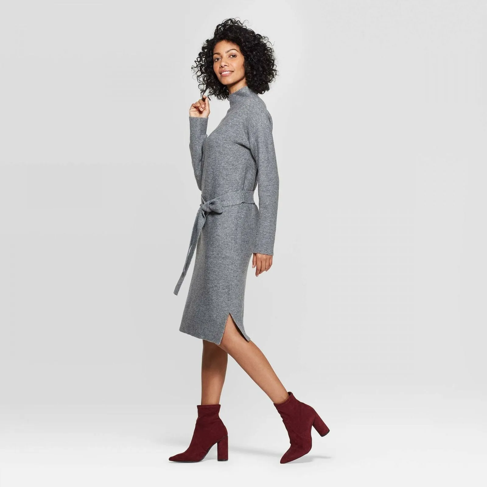A New Day Women's Long Sleeve Mock Turtleneck Sweater Dress