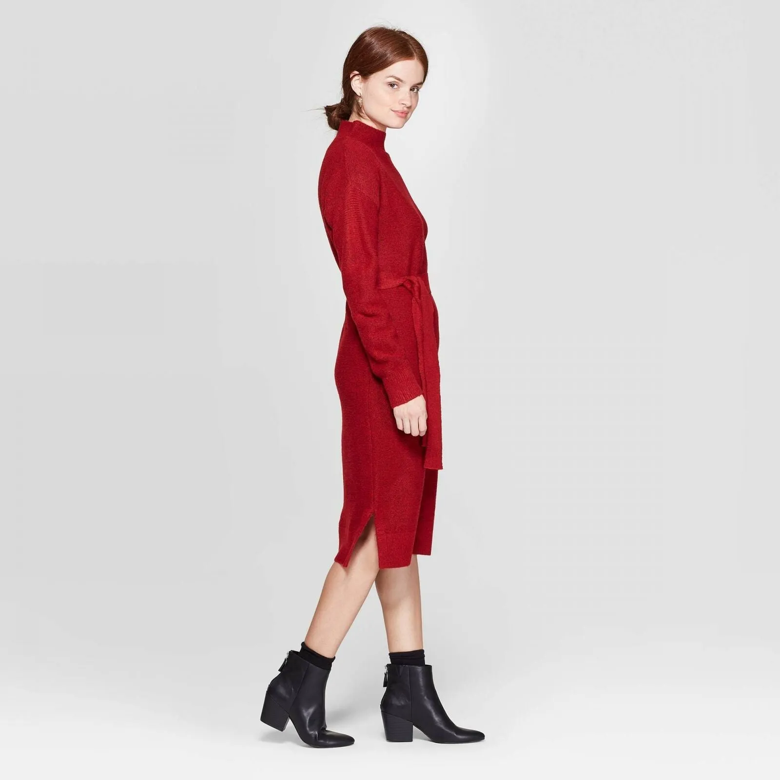A New Day Women's Long Sleeve Mock Turtleneck Sweater Dress