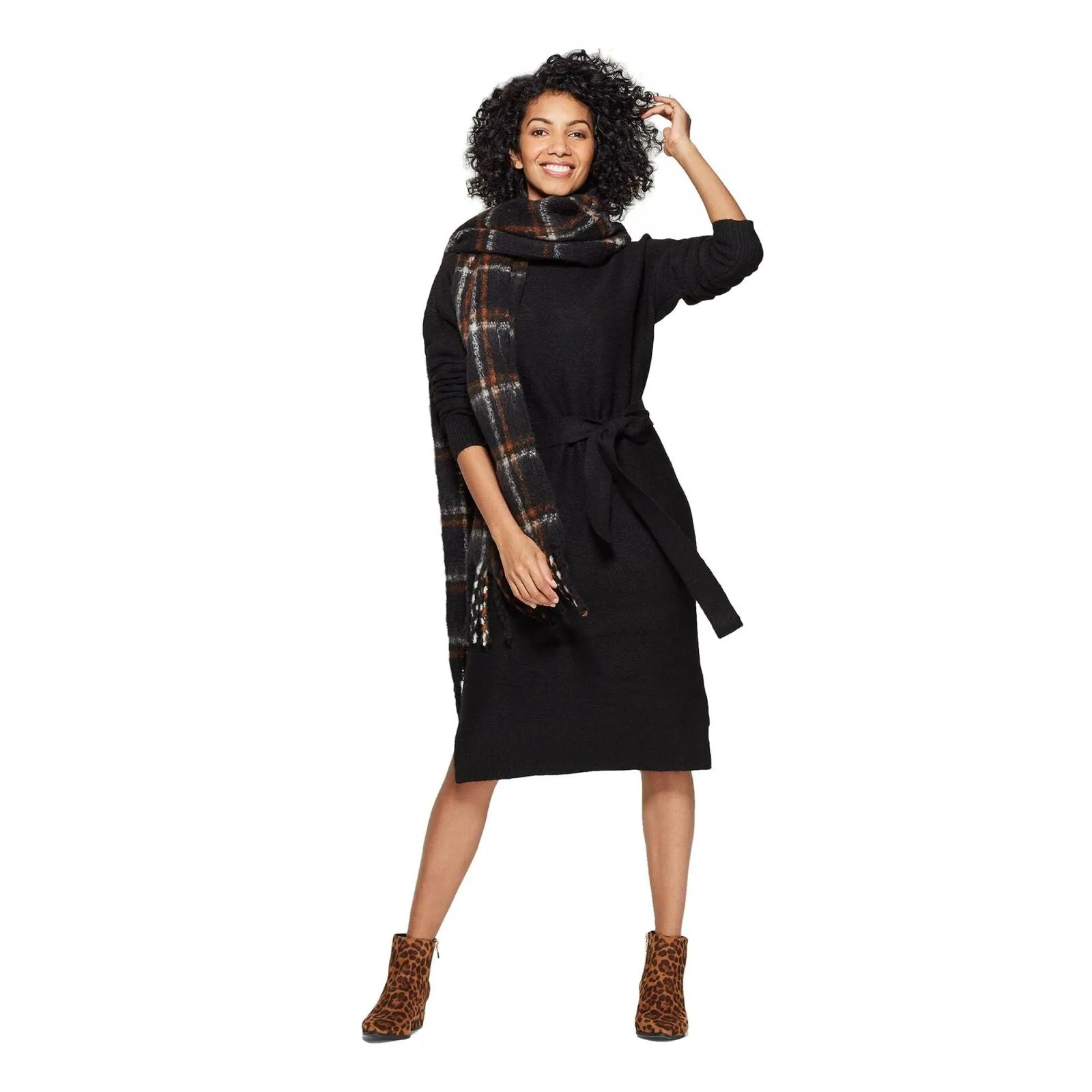 A New Day Women's Long Sleeve Mock Turtleneck Sweater Dress