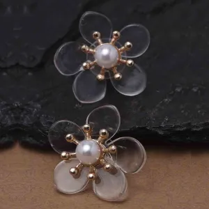 Acrylic Flower Stud Earrings