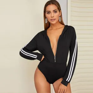 Adida Zipper Jogger Bodysuit - Black