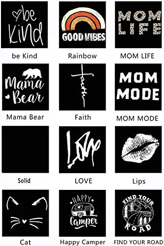 Akihoo Mama BearT Shirts Women Graphic Long Sleeve Funny Inspirational Teacher Fall Sweatshirt Tunics Tops with Pockets M