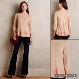 Anthro Angel of the North Wool Cashmere Blend Pullover Sweater