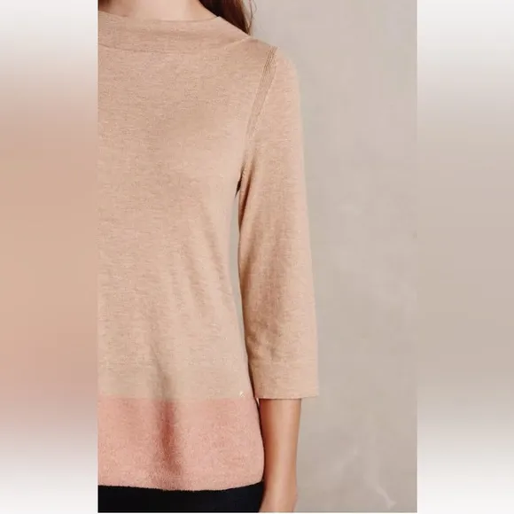 Anthro Angel of the North Wool Cashmere Blend Pullover Sweater
