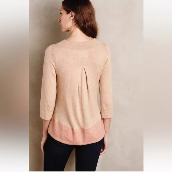 Anthro Angel of the North Wool Cashmere Blend Pullover Sweater