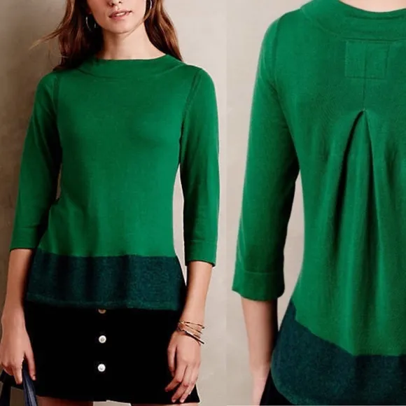 Anthro Angel of the North Wool Cashmere Blend Pullover Sweater