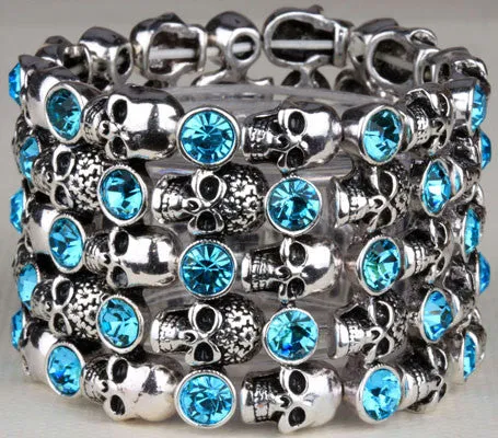 Antique Style Skull Stretch Bracelet