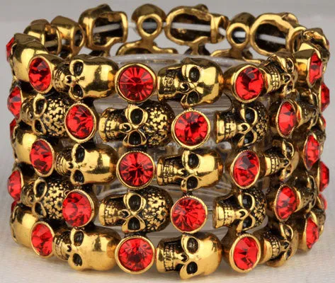 Antique Style Skull Stretch Bracelet