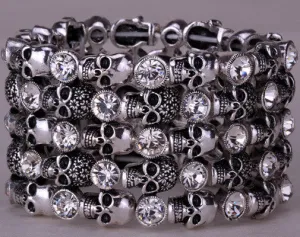 Antique Style Skull Stretch Bracelet