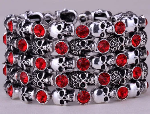 Antique Style Skull Stretch Bracelet