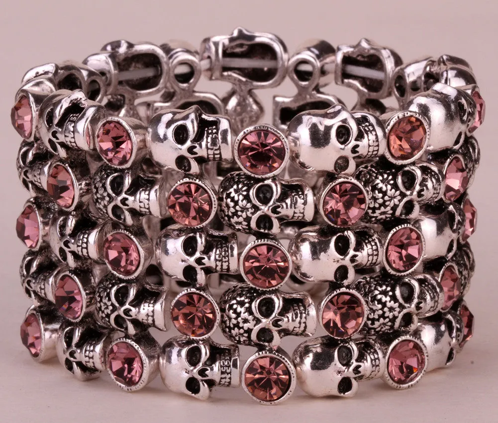Antique Style Skull Stretch Bracelet