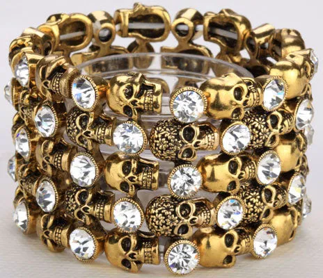 Antique Style Skull Stretch Bracelet