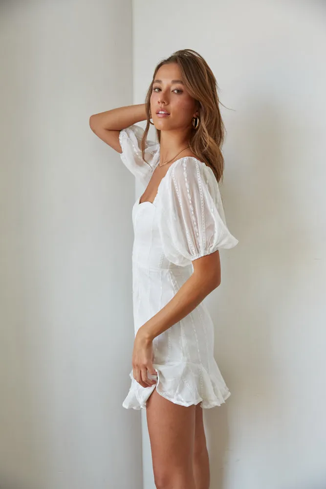 Ayla Puff Ruffle Mini Dress