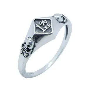 Bague motard 1% 1er (Argent)
