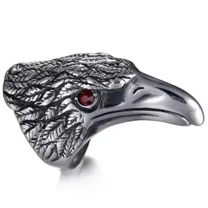 Bague motard tête d'aigle