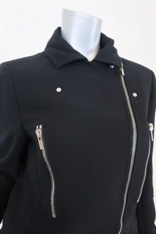 Balenciaga Crepe Moto Jacket Black Size 42 Biker Jacket