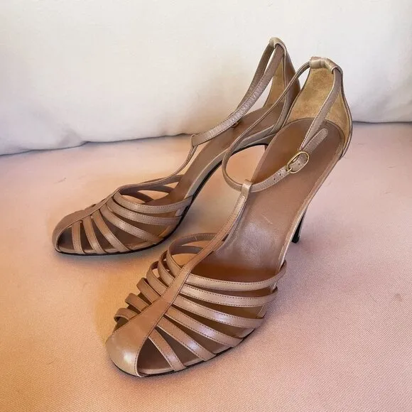 Balenciaga Tan Heels Size 39/USA size 9