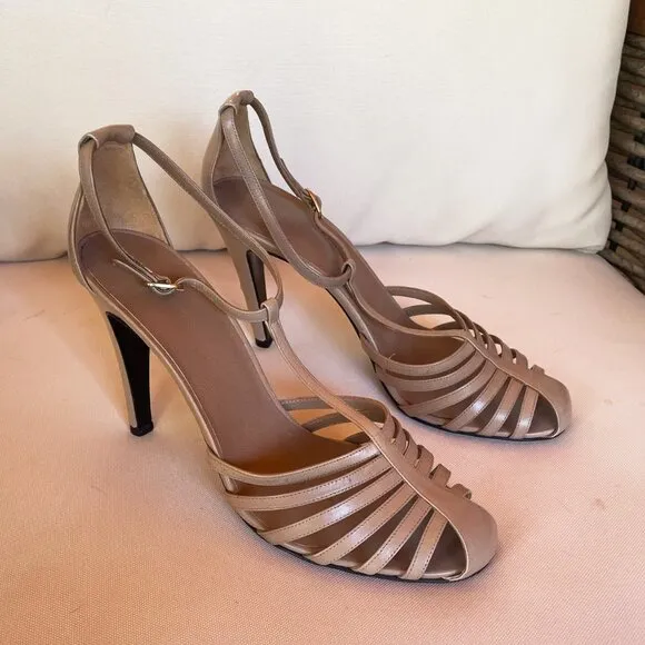 Balenciaga Tan Heels Size 39/USA size 9