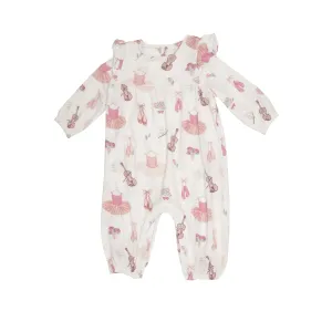 Ballet Ruffle Sleeve Romper