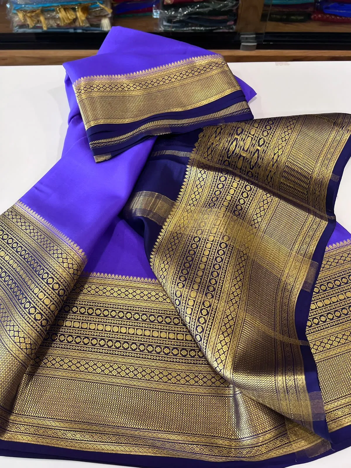 Beautiful Pure Mysoore Silk Indian Wedding Saree