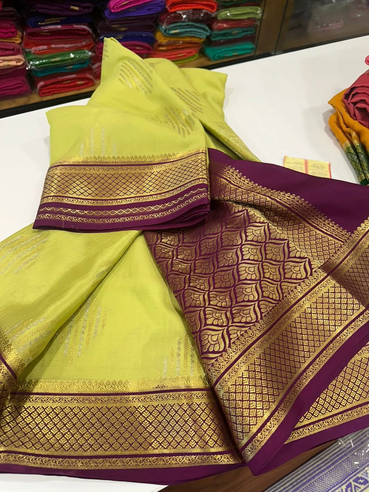Beautiful Pure Mysoore Silk Indian Wedding Saree