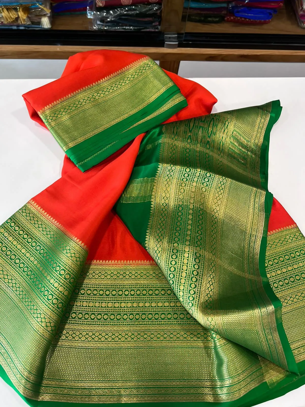 Beautiful Pure Mysoore Silk Indian Wedding Saree