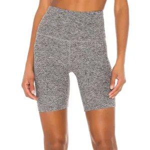 Beyond Yoga Spacedye High Waisted 7&quot; Inseam Biker Shorts Black / White Grey XS