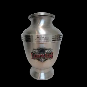 Biker Cremation Urn—Inox