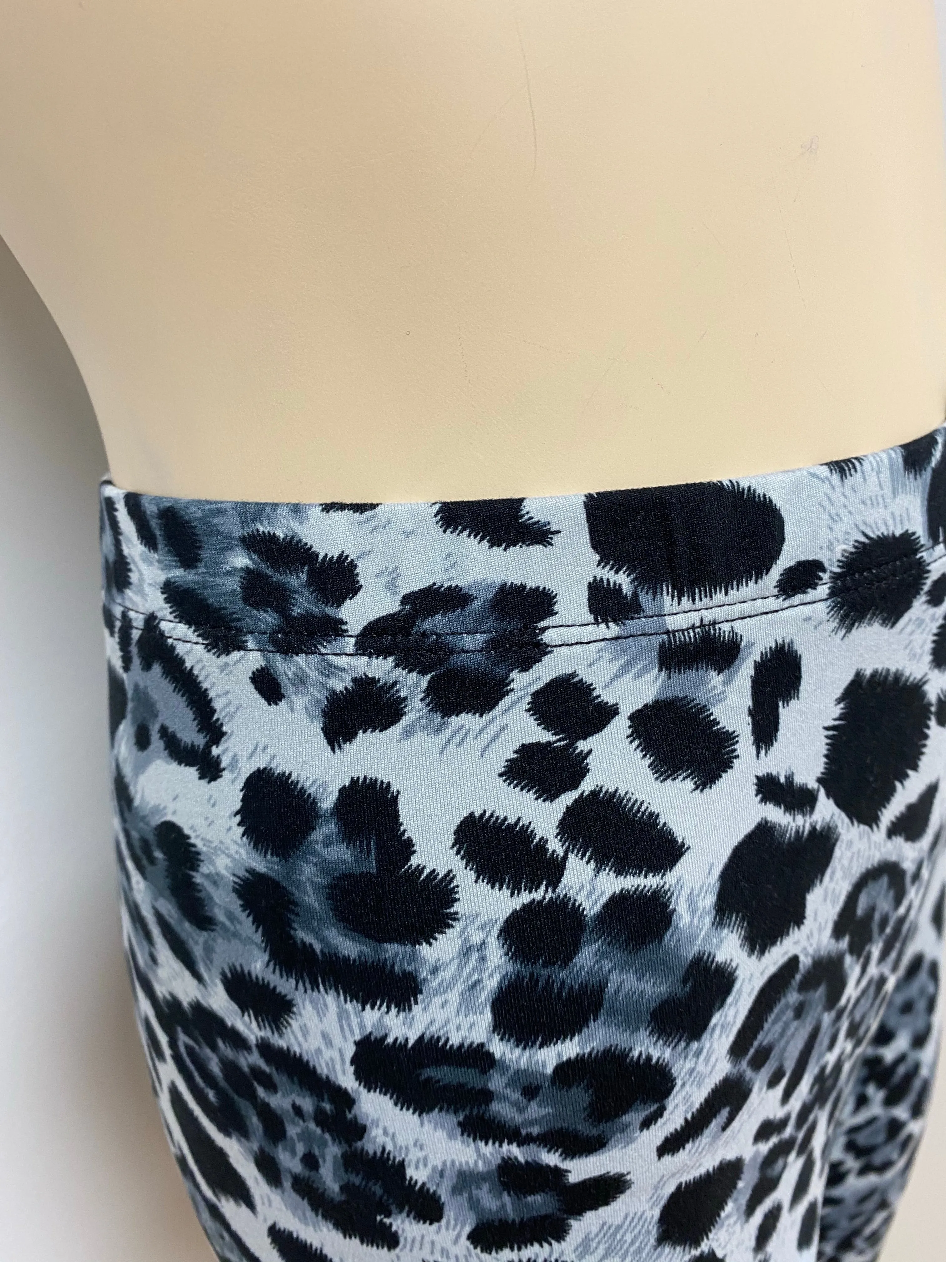 Biker Shorts -Grey Leopard