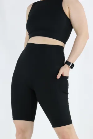 Black - Hybrid 2.0 - Leg Pockets - Long Shorts