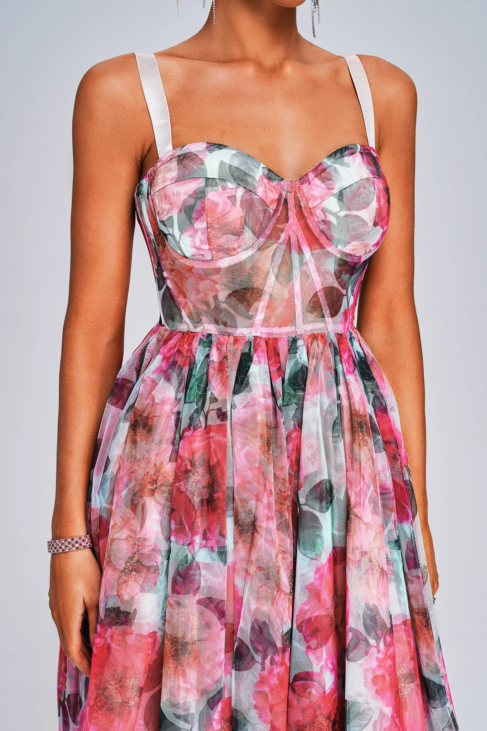 Blossom Elegance Midi Dress-Miss Molly brand