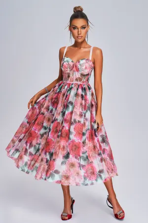 Blossom Elegance Midi Dress-Miss Molly brand