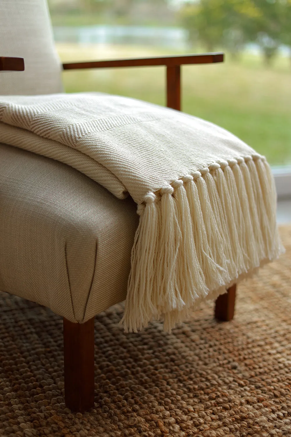Camel Sarga Merino Throw Blanket