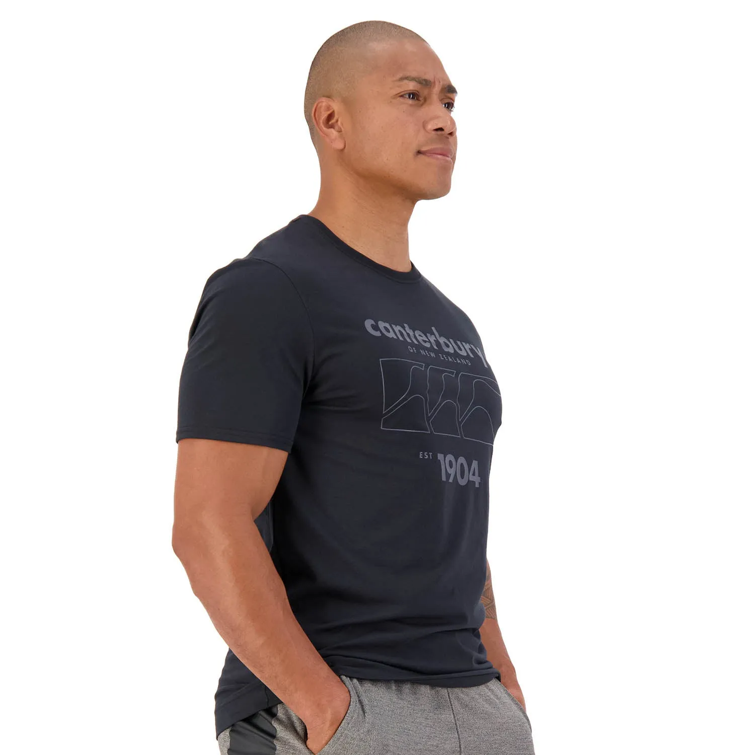 Canterbury Men's Cotton Graphic Tee - Black