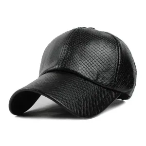Casquette motard en cuir