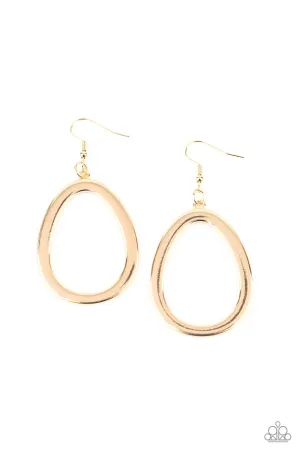 Casual Curves - Gold Earring