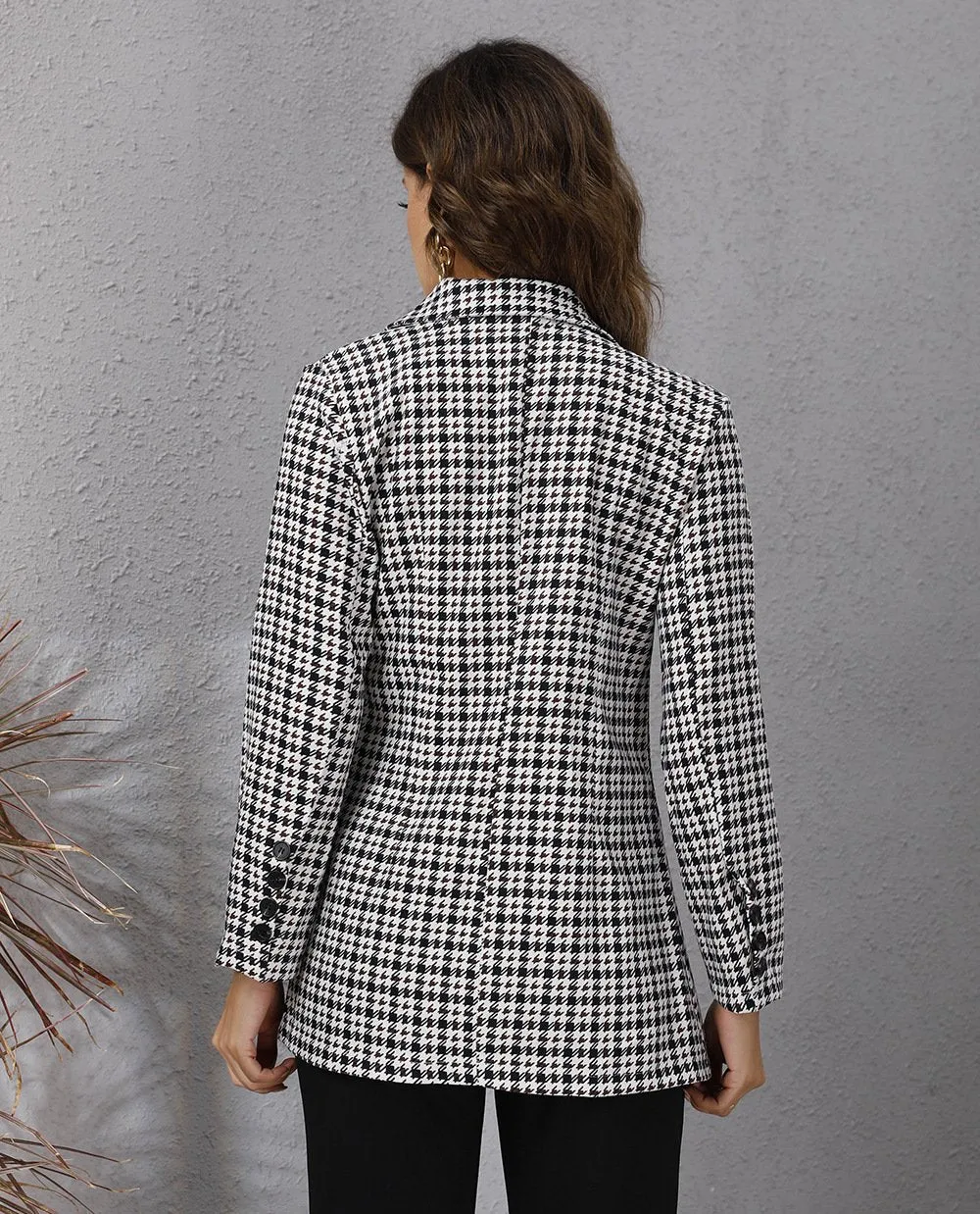 Casual Women Plaid Turnover Collar Fall Overcoat
