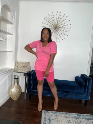 Chill Short Set- Pink
