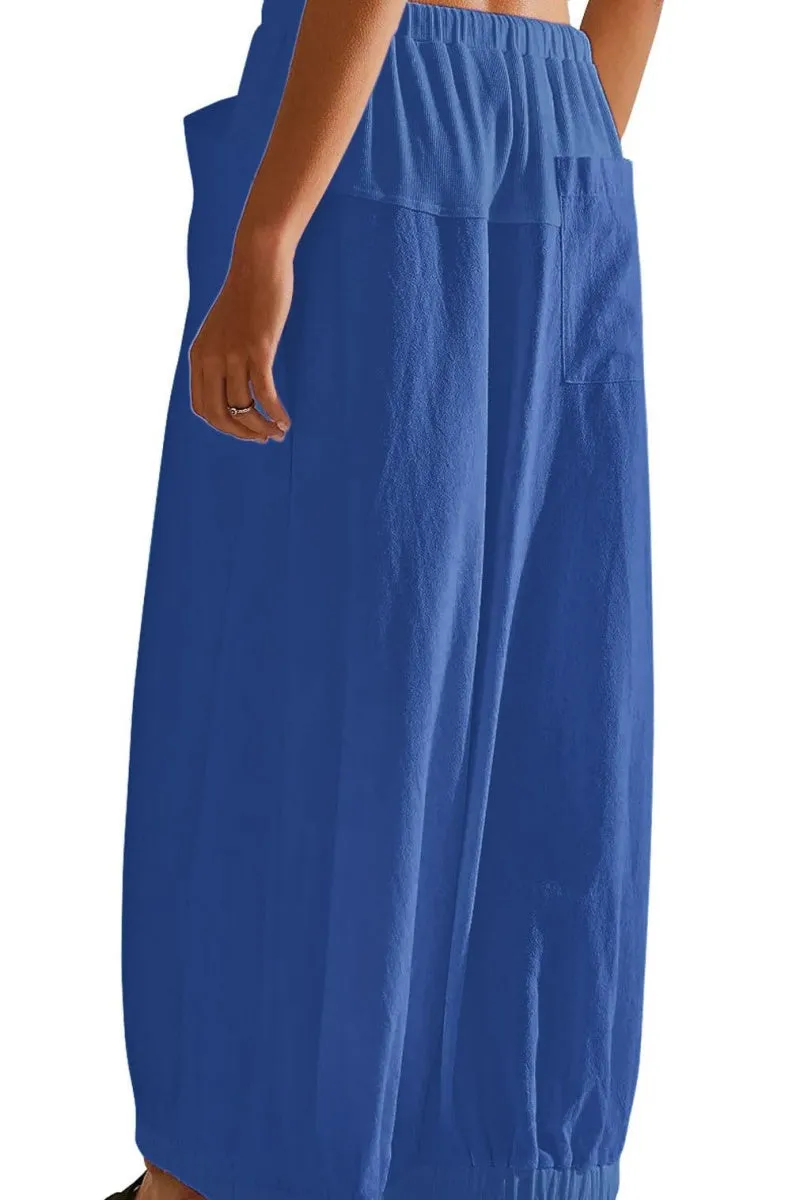 Chouyatou Women Baggy Parachute Skirt Comfy Casual Cotton Y2k Cargo Maxi Long Skirt